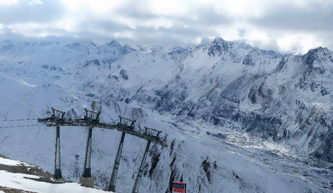 На горнолыжных курортах Европы выпал снег 3