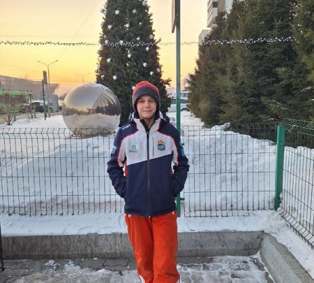 Егор Коротеев – победитель первых соревнований в категории U-14 в гигантском слаломе 1