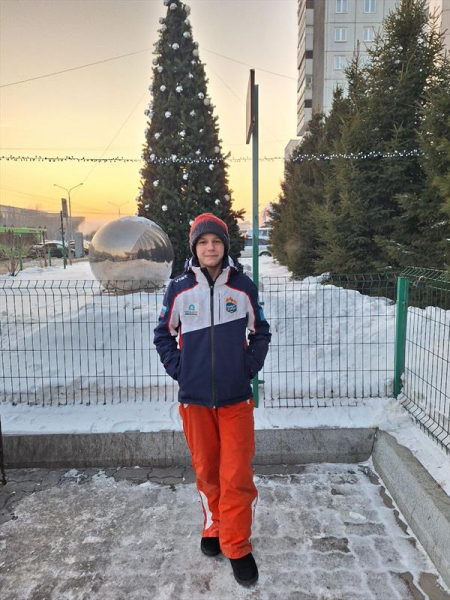 Егор Коротеев – победитель первых соревнований в категории U-14 в гигантском слаломе 2